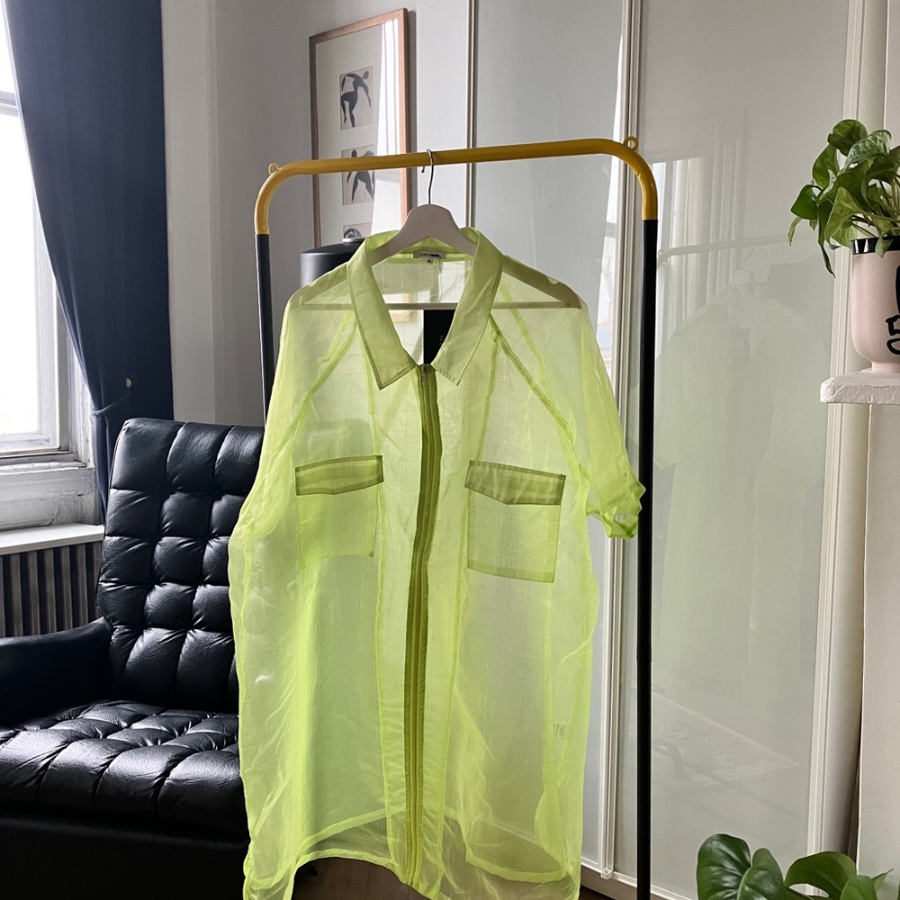 Fashion Nova Neon Yellow sheer top